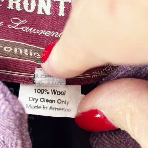 Frontier Lawrence Scott Blazer Size 14 Wool Tweed Western Puff Sleeve Victorian - Picture 12 of 14